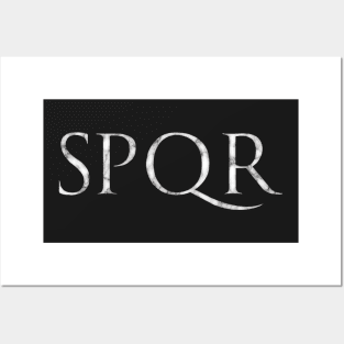 SPQR - The Senate and People of Rome - In Marble on Red Posters and Art